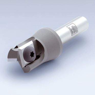 Wendemesser-Oberfräser, Z 1+1, mit Einbohrschneide