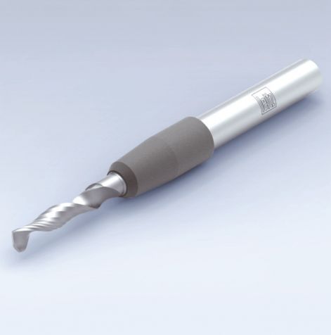 Spiral finishing router cutter, HW-solid, Z 1, extended version