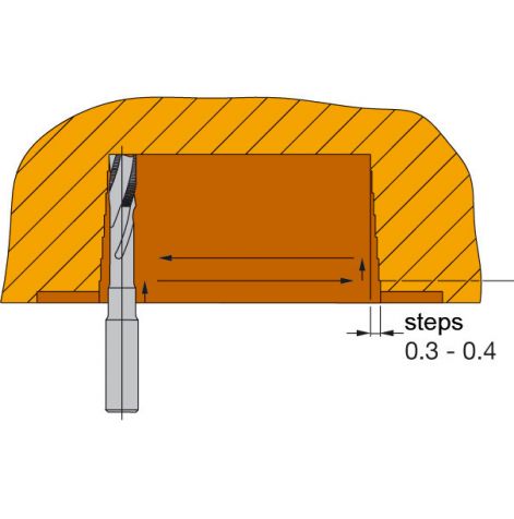 Spiral roughing/finishing router cutter Marathon, Z 2 / Z 3