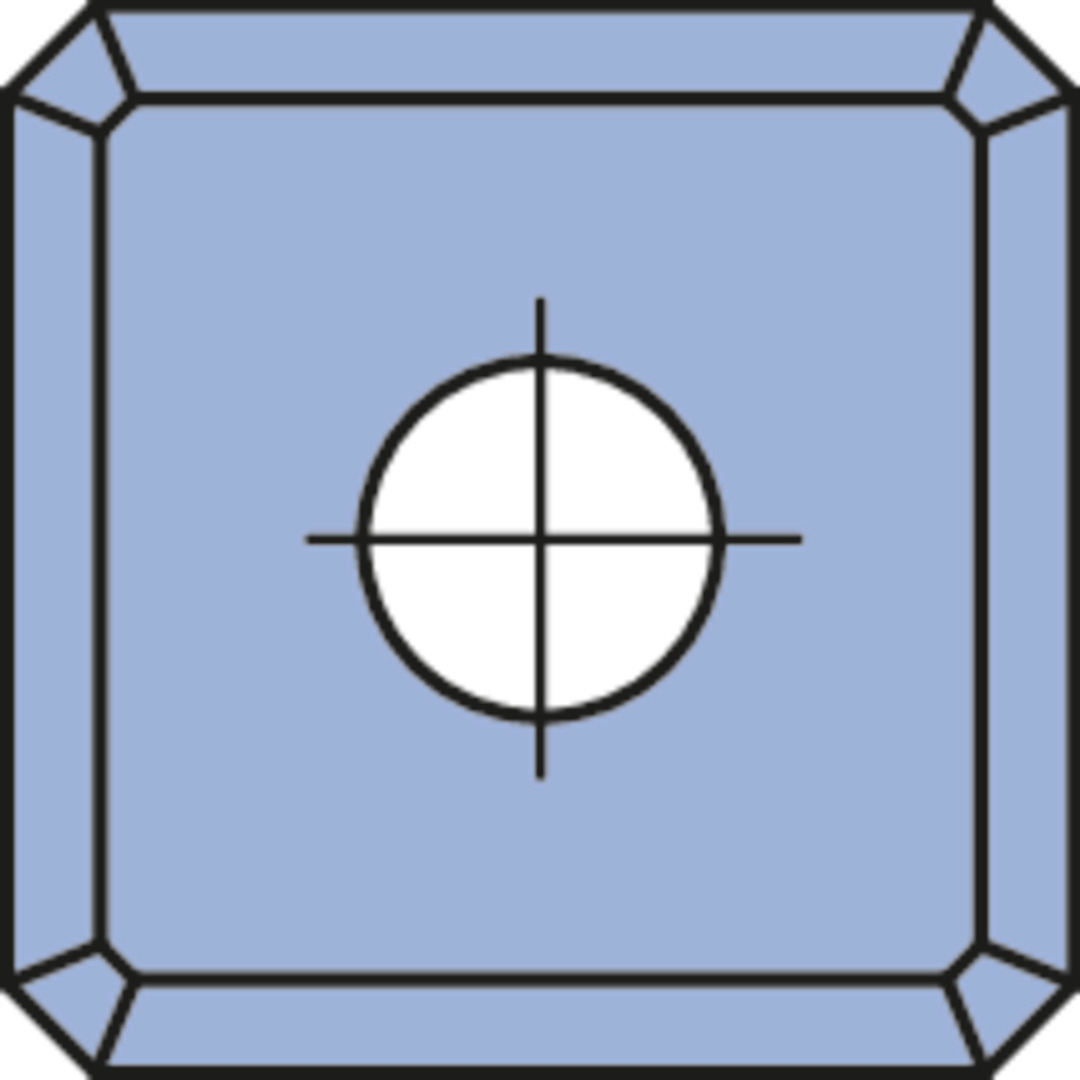 Plaquette réversible avec chanfrein, hauteur 12 mm